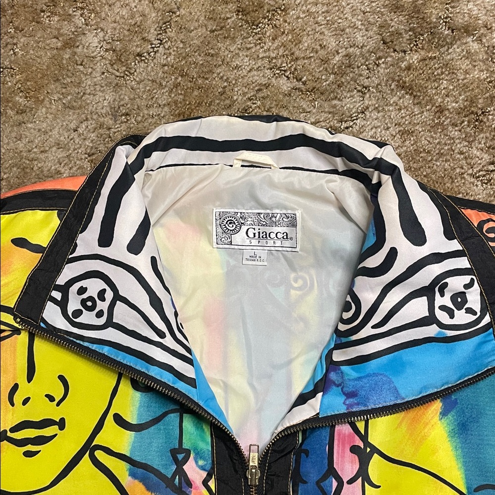 Vintage Picasso style art‎ all over print jacket size large - Picture 4 of 9
